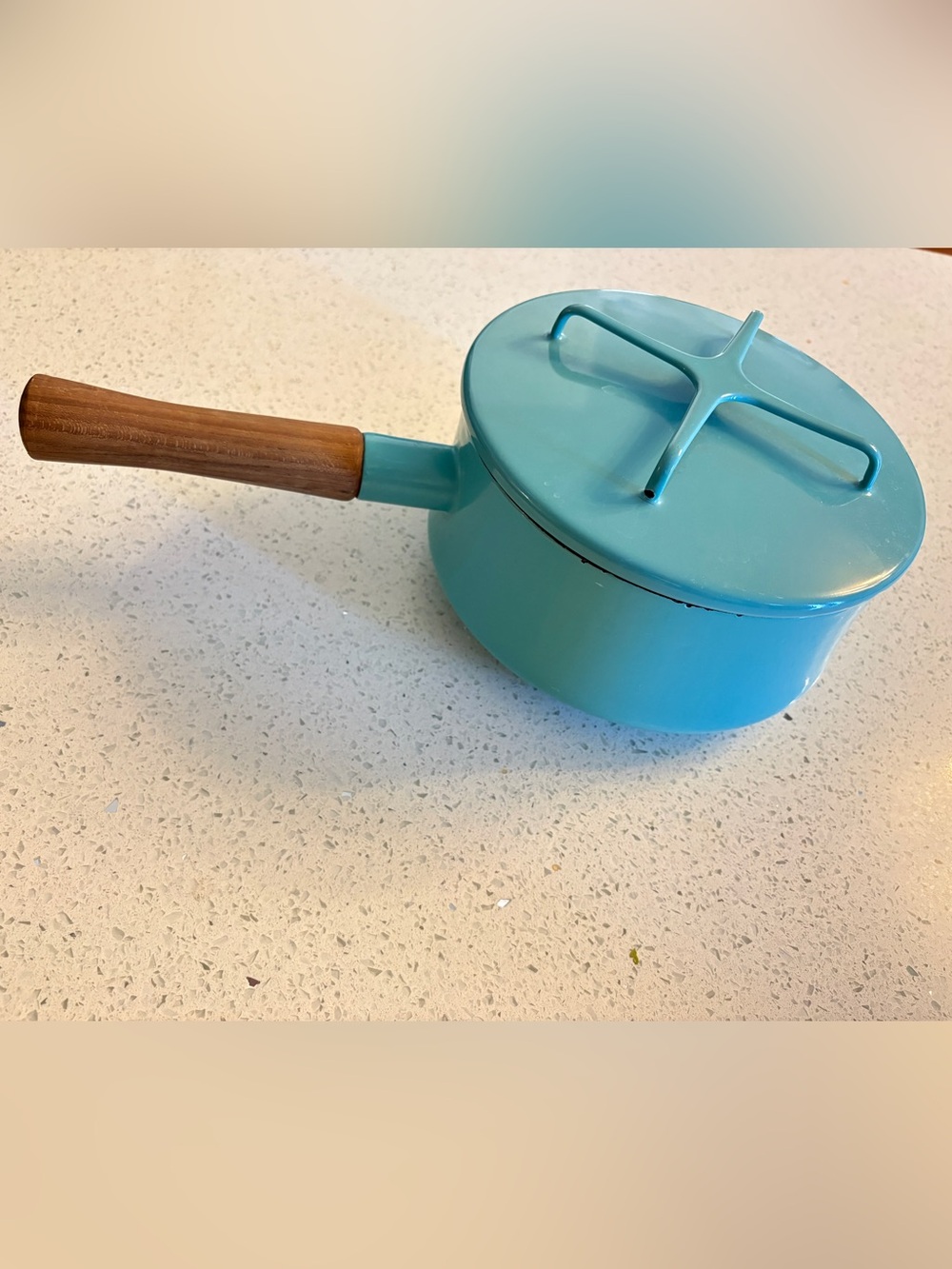 Dansk Kobenstyle 2 qt saucepan with lid teal / turquoise pot